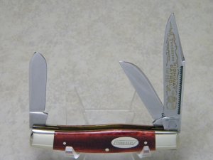 Fight'n Rooster Germany Smooth Red Bone Tennessee Highway Patrol Stockman Knife c.1993