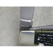 Bulldog Brand Hammer Forged Solingen Germany Green Bone Stockman Knife with Acorn Shield Bulldog Brand Hammer Forged Solingen Germany Green Bone Stockman Knife with Acorn Shield