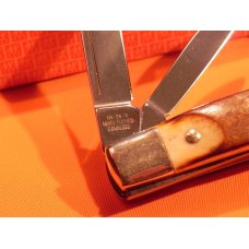 Vintage, NOS, J A Henckels 4 Blade Congress Knife w/ Nice Stag Handles w/ Red Shield +Orig Box Vintage, NOS, J A Henckels 4 Blade Congress Knife w/ Nice Stag Handles w/ Red Shield +Orig Box