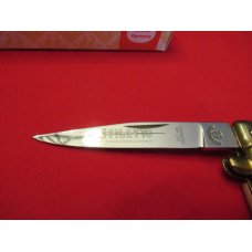 Kissing Crane Stag Handle Stiletto  Lock Back