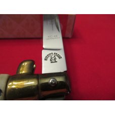 Kissing Crane Stag Handle Stiletto  Lock Back