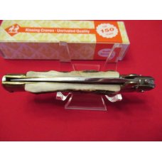Kissing Crane Stag Handle Stiletto  Lock Back