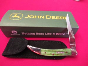 Case XX Green Bone Handle Tiny Toothpick John Deere Pattern 610096 SS