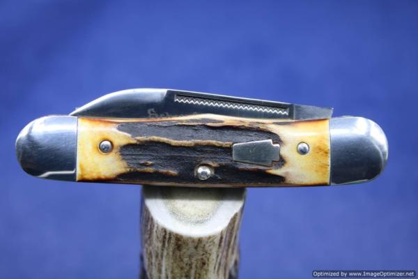 Schatt & Morgan Cutlery #63 Rail Splitter, Torched Stag Short Run1 of 30. #1357 Schatt & Morgan Cutlery #63 Rail Splitter, Torched Stag Short Run1 of 30. #1357
