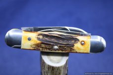 Schatt & Morgan Cutlery #63 Rail Splitter, Torched Stag Short Run1 of 30. #1357 Schatt & Morgan Cutlery #63 Rail Splitter, Torched Stag Short Run1 of 30. #1357