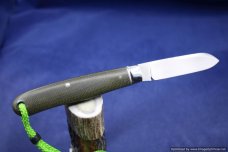 Todd Davison Custom Green Canvas Micarta Folder. #1651 Todd Davison Custom Green Canvas Micarta Folder. #1651