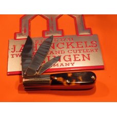 J A Henckels 3 Blade Barlow "Hand Forged" (HK-26-T) with Faux Tortoise Shell Handles -NOS J A Henckels 3 Blade Barlow "Hand Forged" (HK-26-T) with Faux Tortoise Shell Handles -NOS