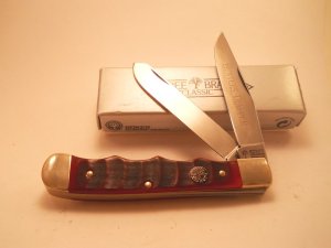 German Boker Hunter's Trapper Red Bone Finger Grips 