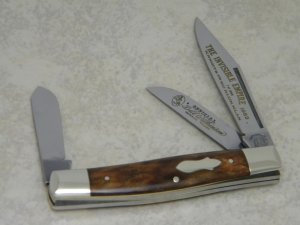 Fight'n Rooster Germany Smooth Bone Stockman Knife The Invisible Empire Knights of the KKK c.1983
