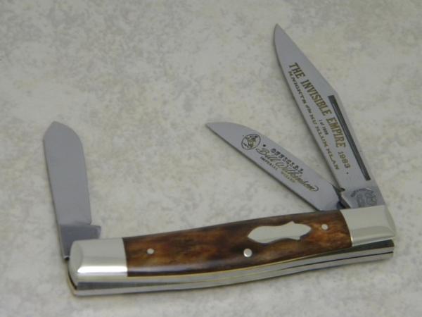 Fight'n Rooster Germany Smooth Bone Stockman Knife The Invisible Empire Knights of the KKK c.1983 Fight'n Rooster Germany Smooth Bone Stockman Knife The Invisible Empire Knights of the KKK c.1983