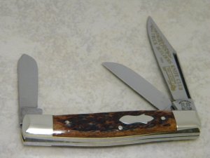 Fight'n Rooster Germany Jigged Bone 1984 TBKC Truck Builders Knife Club Stockman Knife