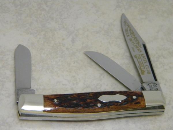 Fight'n Rooster Germany Jigged Bone 1984 TBKC Truck Builders Knife Club Stockman Knife Fight'n Rooster Germany Jigged Bone 1984 TBKC Truck Builders Knife Club Stockman Knife