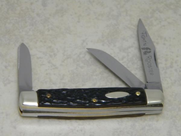 Fight'n Rooster Germany Jigged Bone Oval Shield Small Stockman Knife