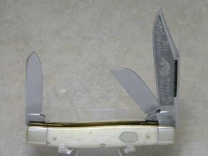 Bulldog Brand Hammer Forged Solingen Germany Smooth Natural Bone Stockman Knife c.2004