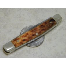 Bulldog Brand Hammer Forged Solingen Germany Smooth Brown Bone Tiny 2 Blade Stockman Knife c.1998 Bulldog Brand Hammer Forged Solingen Germany Smooth Brown Bone Tiny 2 Blade Stockman Knife c.1998