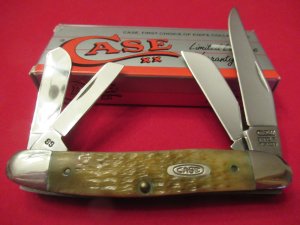 Case XX Roman Numeral 4 Blade  2nd cut Bone Handle Stockman Pattern # RPB6447