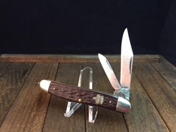 Keen Kutter Brown Bone Small Jack Pattern 766 Tang Stamp From 1939 And Later.