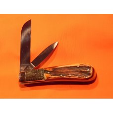 Vintage Bulldog Brand HAND MADE, 2 Blade "Kentucky Burley" Tobacco Barlow w Gnarly Deer Stag Handles Vintage Bulldog Brand HAND MADE, 2 Blade "Kentucky Burley" Tobacco Barlow w Gnarly Deer Stag Handles