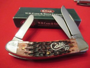 Case XX  Cranberry Silver Script  Sowbelly  Pattern # TB6339 SS