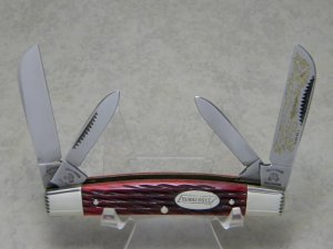 Fight'n Rooster Germany Jigged Red Bone Clay County Tennessee Knife & Gun Club Congress Knife c.1998
