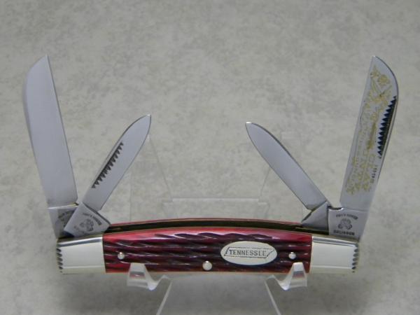 Fight'n Rooster Germany Jigged Red Bone Clay County Tennessee Knife & Gun Club Congress Knife c.1998 Fight'n Rooster Germany Jigged Red Bone Clay County Tennessee Knife & Gun Club Congress Knife c.1998