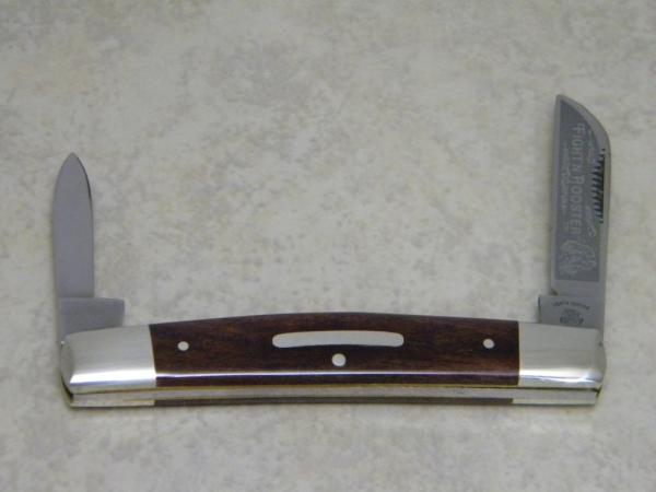 Fight'n Rooster Germany Smooth Brown Bone 2 Blade Half Congress Knife