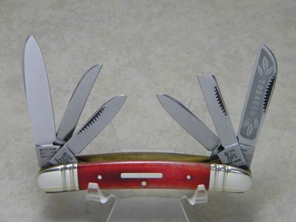 Bulldog Brand Hammer Forged Solingen Germany 1998 Red Bone "Tobacco" 6 Blade Congress Knife Bulldog Brand Hammer Forged Solingen Germany 1998 Red Bone "Tobacco" 6 Blade Congress Knife