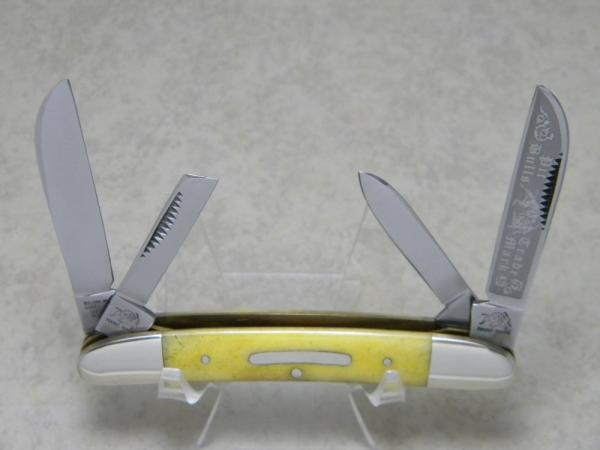 Bulldog Brand Solingen Germany "Pit Bulls Trade Mark" Yellow Bone Congress Knife c.2004 Bulldog Brand Solingen Germany "Pit Bulls Trade Mark" Yellow Bone Congress Knife c.2004