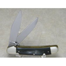 Bulldog Brand Solingen Germany Genuine Buffalo Horn "Bulldog Brand Etch" Copperhead Knife
