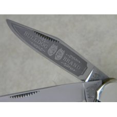 Bulldog Brand Solingen Germany Genuine Buffalo Horn "Bulldog Brand Etch" Copperhead Knife