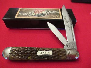 Queen Classics Antique Green Peachseed Jig Bone Handle Large Jack #29
