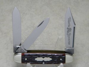 Fight'n Rooster Germany Jigged Red Bone 3 Backspring Whittler Knife