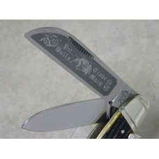 Bulldog Brand Solingen Germany Green Bone "Pit Bulls Trade Mark Etch" Large Congress Knife Bulldog Brand Solingen Germany Green Bone "Pit Bulls Trade Mark Etch" Large Congress Knife