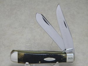 Case XX USA 9 Dot (1981) Bone 6254 Trapper Knife - Yellow Banks Cutlery Club 1981 Charter Member