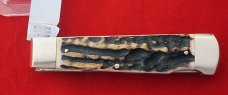 Bulldog Brand Large Stag One Blade Lockback Knife Hercules 4 1/8 Awesome 2000 Y2K