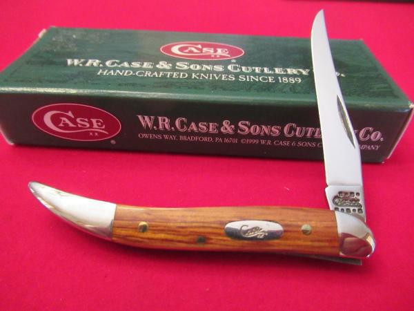 Case XX Tiny Texas Toothpick Oak Handles Pattern # 710096 SS Case XX Tiny Texas Toothpick Oak Handles Pattern # 710096 SS