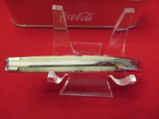 Case XX Coca- Cola Tiny Texas Toothpick Natural Bone Handles Pattern # 610096 SS 