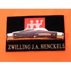 Vintage J A Henckels Premium Stag 4 Blade Congress w Rectangle Shield Pocket Knife -MDL# 923 Vintage J A Henckels Premium Stag 4 Blade Congress w Rectangle Shield Pocket Knife -MDL# 923