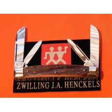 Vintage J A Henckels Premium Stag 4 Blade Congress w Rectangle Shield Pocket Knife -MDL# 923 Vintage J A Henckels Premium Stag 4 Blade Congress w Rectangle Shield Pocket Knife -MDL# 923