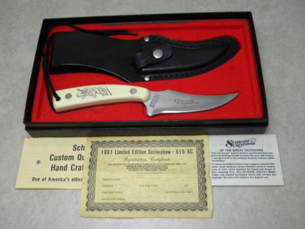 Schrade USA SC502 Buck Deer Scrimshaw Sharpfinger Fixed Blade Sheath Knife c. 1979 - NIB Schrade USA SC502 Buck Deer Scrimshaw Sharpfinger Fixed Blade Sheath Knife c. 1979 - NIB