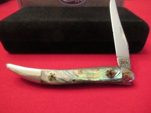  Case XX Knife Exotic File Work Mosic Pins Abalone Pearl Pattern # 610096 SS 