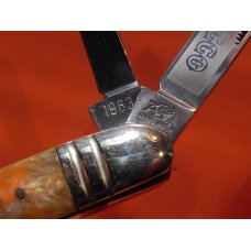 1983 Bulldog Brand Hand Made Tobacco Congress & Beautiful Synthetic Handles & Tobacco Leaf Shield 1983 Bulldog Brand Hand Made Tobacco Congress & Beautiful Synthetic Handles & Tobacco Leaf Shield