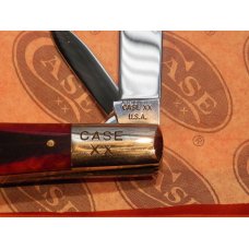 1965-69 Case xx One Arm Razor Barlow MDL 62009R Pocket Knife w/ Gorgeous Red Saw cut Bone Handles 1965-69 Case xx One Arm Razor Barlow MDL 62009R Pocket Knife w/ Gorgeous Red Saw cut Bone Handles
