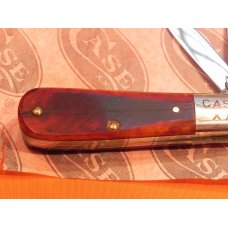 1965-69 Case xx One Arm Razor Barlow MDL 62009R Pocket Knife w/ Gorgeous Red Saw cut Bone Handles 1965-69 Case xx One Arm Razor Barlow MDL 62009R Pocket Knife w/ Gorgeous Red Saw cut Bone Handles