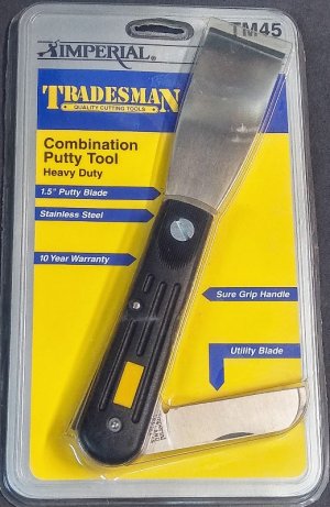 Schrade 8” #TM45 Putty Knife with knife blade in handle 