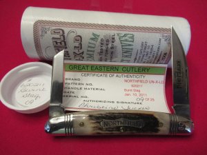 Great Eastern Northfield UN-X-LD # 9 of 25 Stag Handle  Pattern # 620211 