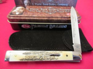 Case  XX Burnt Stag Handle Doctors Knife Pattern# 5185 SS Family Brands C. Platts & Sons Cutlery Co.