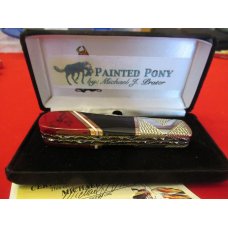 Case XX Barlow Proto By Painted Pony Exotic Blod Turquoise & Jet Onyx Decked out Case XX Barlow Proto By Painted Pony Exotic Blod Turquoise & Jet Onyx Decked out