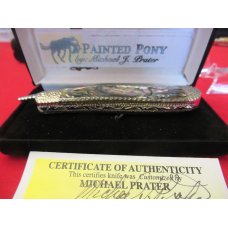 Case XX Russlock Proto Painted Pony Abalone Handle Custom File Work Case XX Russlock Proto Painted Pony Abalone Handle Custom File Work