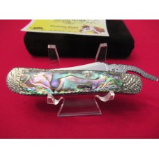 Case XX Russlock Proto Painted Pony Abalone Handle Custom File Work Case XX Russlock Proto Painted Pony Abalone Handle Custom File Work